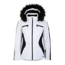 Regatta Womens/Ladies Julien Macdonald Mastery Animal Print Ski Jacket (White/Black)