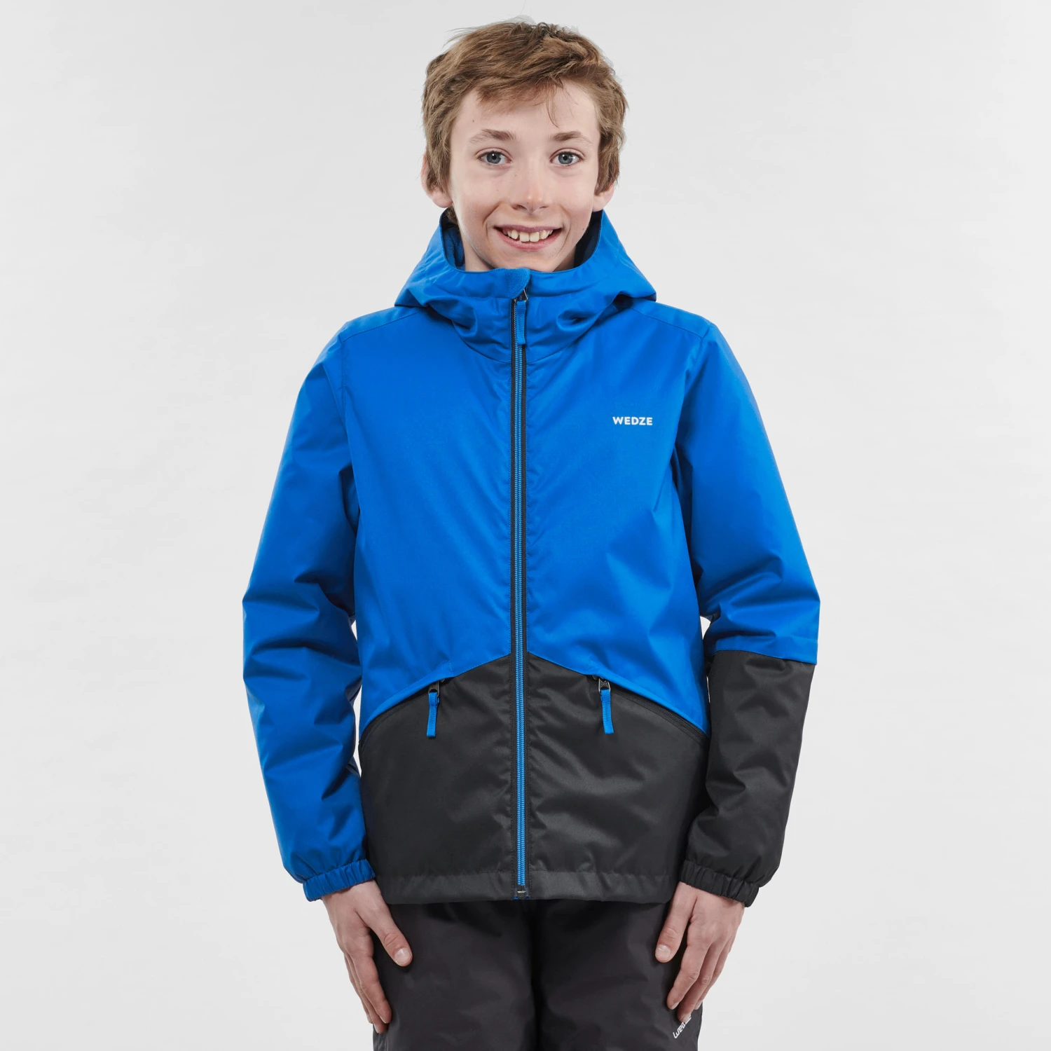 WEDZE KIDS’ WARM AND WATERPROOF SKI JACKET 100 BLUE 3 WEDZE KIDS’ WARM AND WATERPROOF SKI JACKET 100 BLUE - Image 3